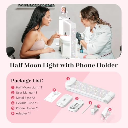 Half Moon Light for Nail Desk