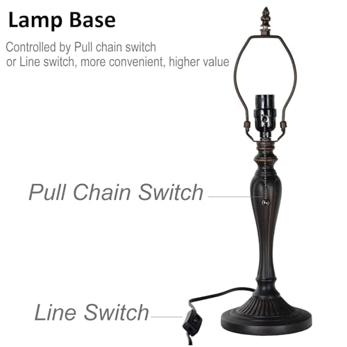 TL0004 Tiffany Table Lamp Stained Glass Bedside Lamp Daffodfil Flowers Design Reading Desk Light 12X21.5 Inches for Bedroom Living Room Home Office