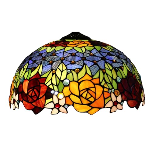 Tiffany Style 16 Inch Stained Glass Lamp Shade Replacement