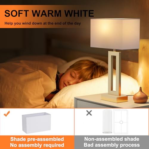 Nightstand Table Lamps for Bedrooms Set of 2 (2 Count)