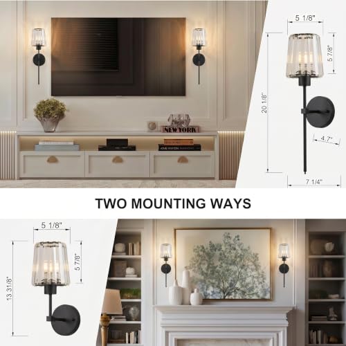 Hardwired Crystal Wall Sconces Set of 2 (2 Count)