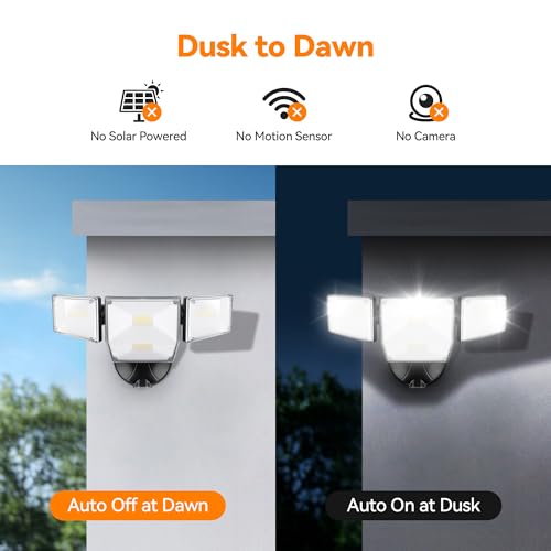 85W 10000LM Dusk to Dawn Outdoor Lighting (Black)