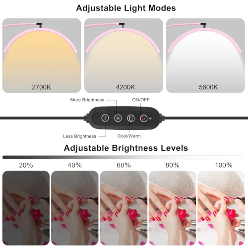 Professional Half Moon LED Desk Light for Nail Techs & Artists