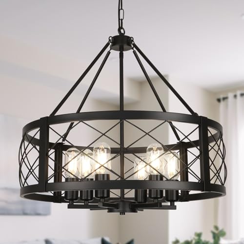 6 Light 22.5'' Farmhouse Chandelier for Dining Room Light Fixture (6 Count)