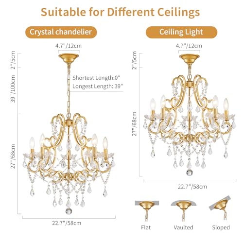 Crystal Chandelier (5 Count)