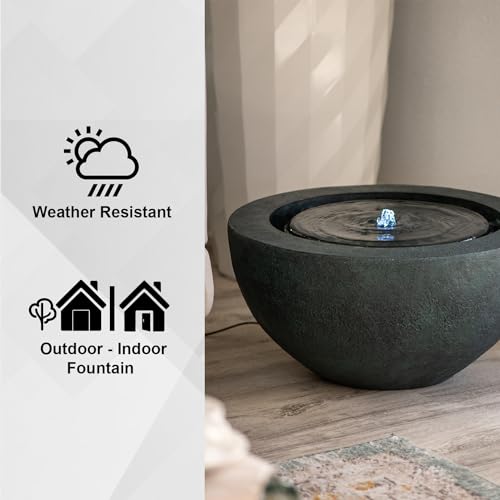 9.65" H Round Sphere Water Fountain Indoor