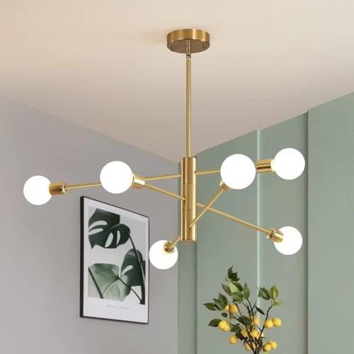 Chandeliers for Dining Room Gold 6Light Modern Kitchen Chandelier