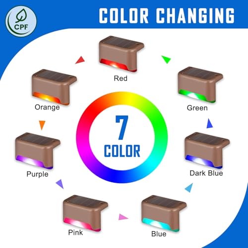 Color Changing Solar Deck Lights (16 Count)