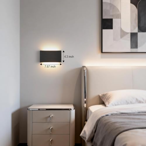 Black Wood wall sconces Lights Indoor for Living Room