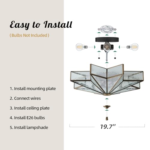 Star Vintage Bronze Ceiling Light