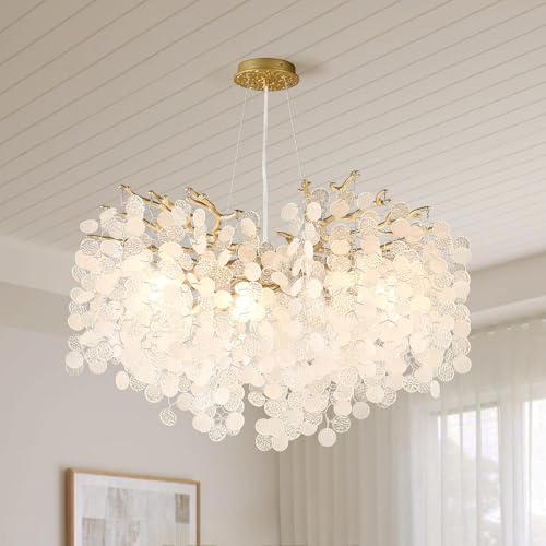 24" Capiz Shell Chandelier 8