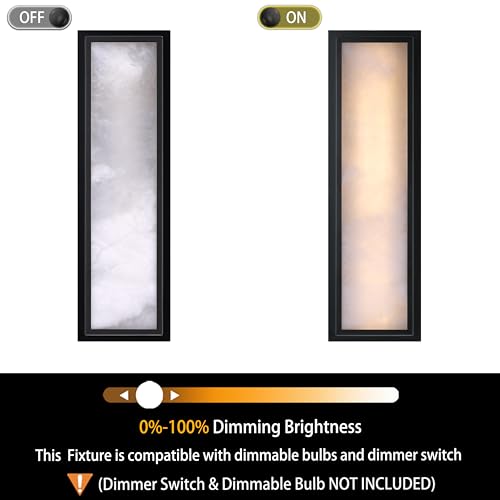 2 Pack 20 Inch Natural Alabaster Bathroom 20W (2 Count)