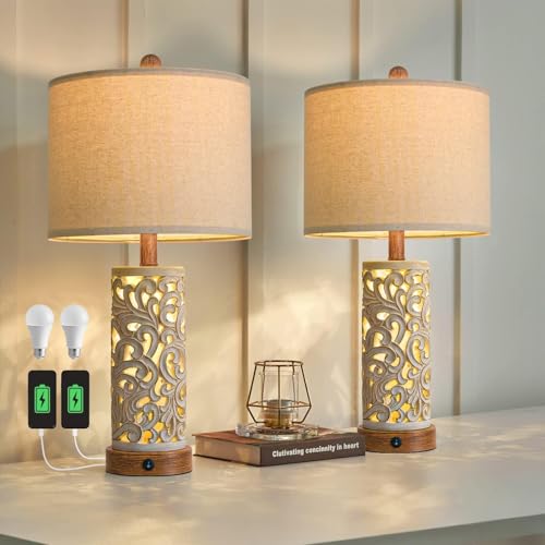 22'' Table Lamp Set of 2 for Living Room (2 Count)