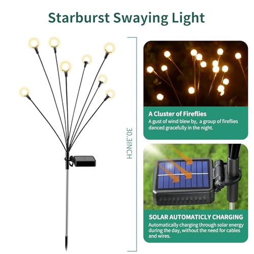Solar Lights Outdoor Waterproof (2 Count)