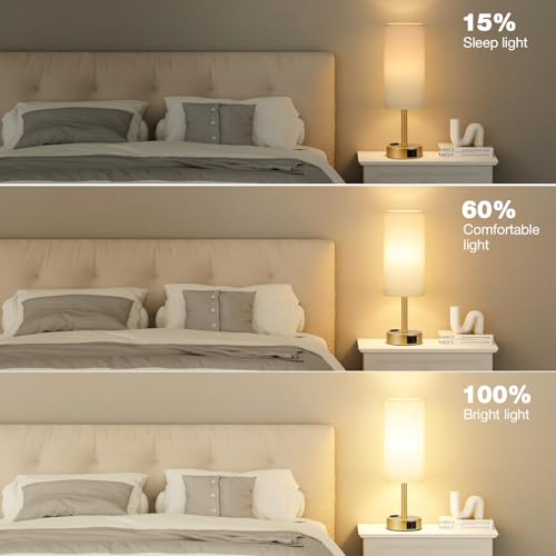 Gold Bedside Lamp for Bedroom