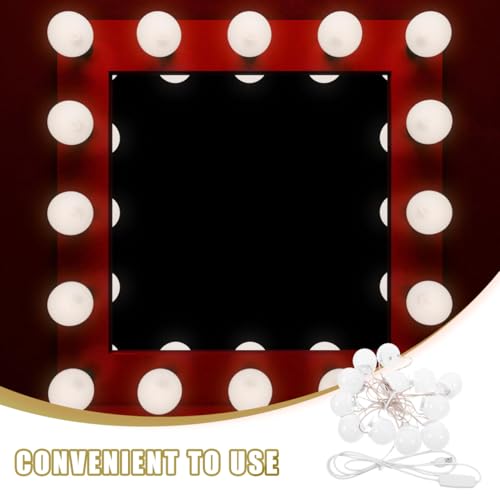 12Pcs Led Makeup Mirror Bulbs USB Vanity Lights Brightness Adjustable Soft White Light for Bathroom Dressing Table