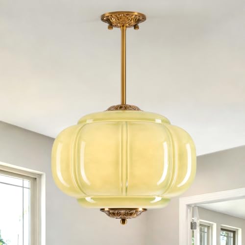 Semi Flush Mount Ceiling Light (Green 15")