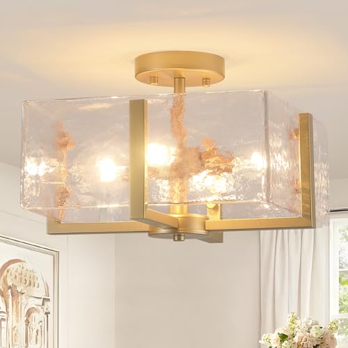 Gold Flush Mount Ceiling Light (4 Count)