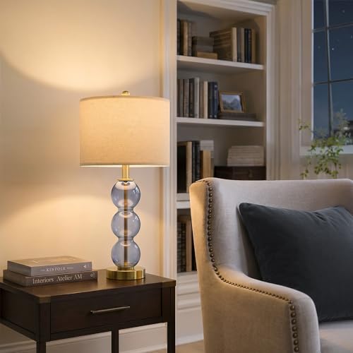 25" Blue Table Lamps for Living Room