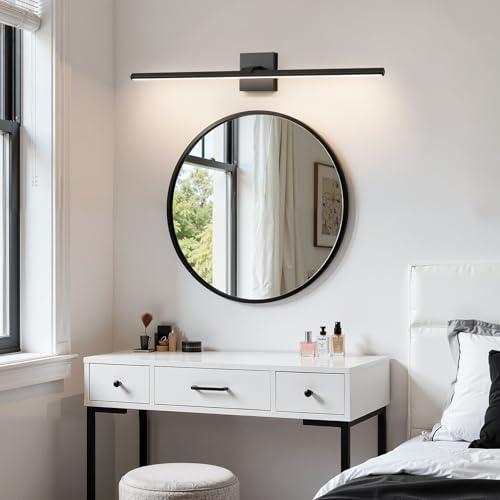 Modern Bathroom Vanity Light 32 Inch Matte Black Dimmable 5CCT LED Vanity Light Bar for Bathroom Lighting Fixtures Over Mirror Cabinets Bedroom