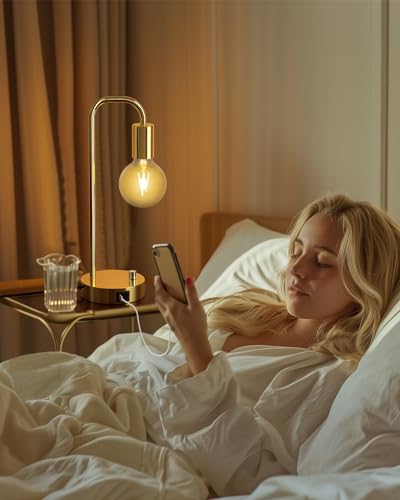 Industrial Table Lamp Set of 2 with USB A&C Charging Port (2 Count)
