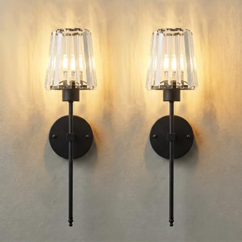 Hardwired Crystal Wall Sconces Set of 2 (2 Count)