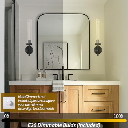 Modern Black Wall Sconces Bathroom Vanity Light Fixtures