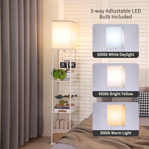 Floor Lamp with Shelves (2 Count)