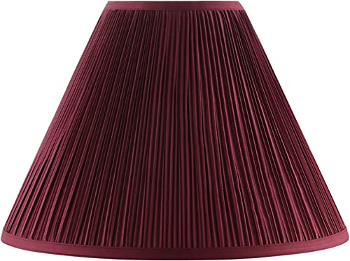 33194 Transitional Hardback Empire Mushroom Pleated Rich Red Spider Shade