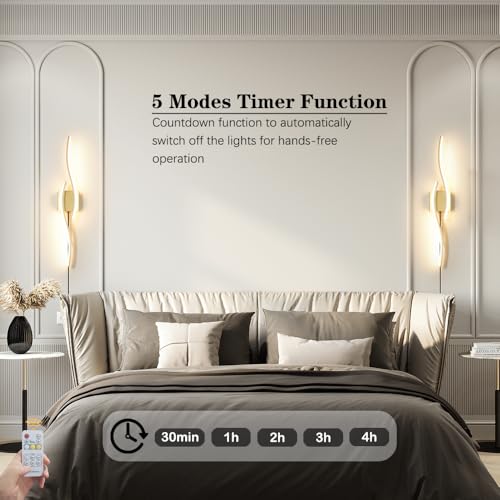 Modern Gold Plug in Wall Sconce Set of 2 (2 Count)