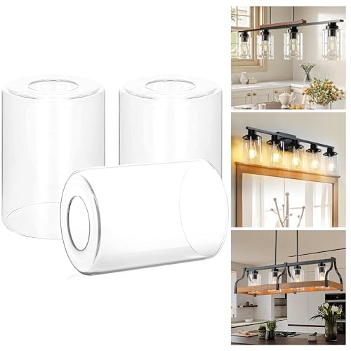 3Pcs Clear Glass Lamp Shade