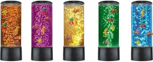Sensory Bubble Tube Tabletop Lamp with Color Changing LED (4.5*4.5*12.5)