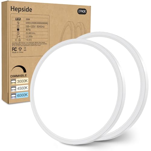 2PACK Flush Mount LED Ceiling Light Fixture White (2 Count)