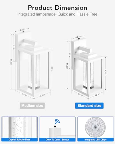White Exterior Lighting Fixtures Wall Mount for House