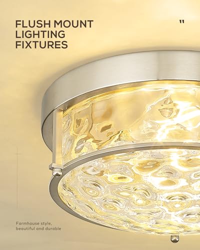 Brushed Nickel Flush Mount Light