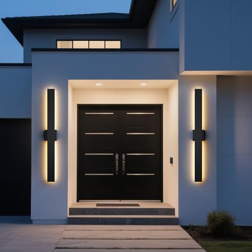 2 Pack 39.3 inch Modern LED Outdoor Wall Light