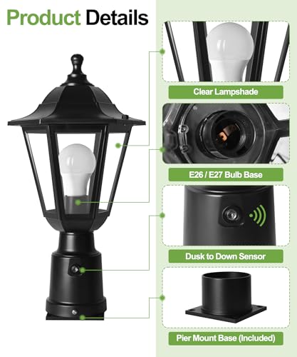 Dusk to Dawn Outdoor Post Light