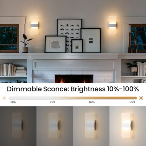 12 Inch Modern LED Wall Sconce (Brushed Nickel / 1 Pack)