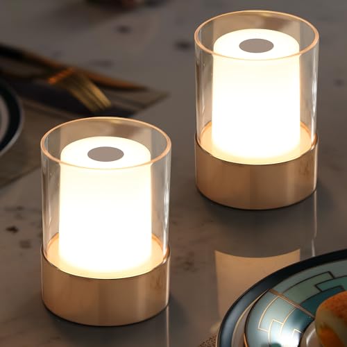 4" Gold Cordless Table Lamp 2 Pack (2 Count)