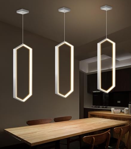 Ring Dimmable Pendant Lighting Adjust LED Mini Chandelier Ceiling Light Fixtures for Kitchen Island Dining Room Living Room Bedroom Hallway Silver