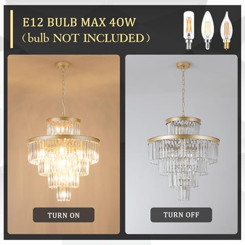24" Modern Crystal Chandeliers (15 Count)