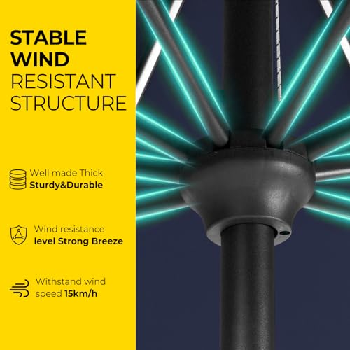 9ft Patio LED Umbrella with light