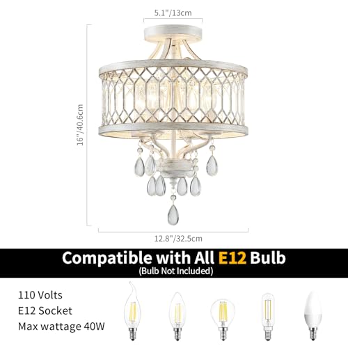 Crystal Ceiling Light Fixture