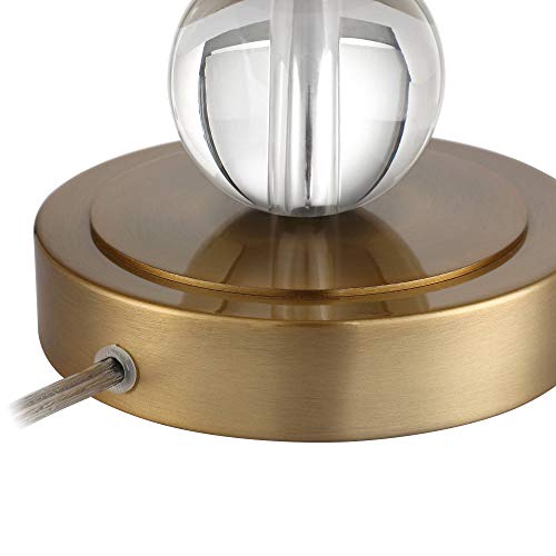 Halston 32 1 2" Large Buffet Table Lamp Brass USB Dimmer Modern Cord