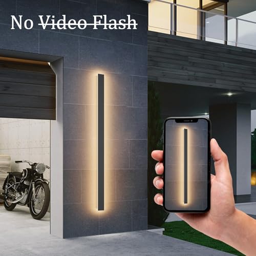 2 Pack 40Inch Long Outdoor LED Wall Lights 3000K Modern Exterior Wall Light Fixtures IP65 Waterproof for House Porch Courtyard (2 Count)