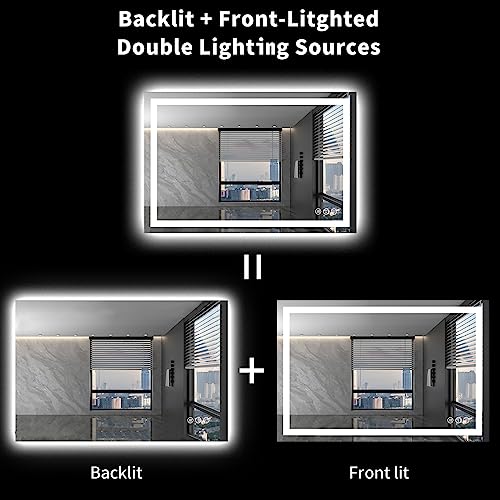 48X36 LED Bathroom Mirror with Lights