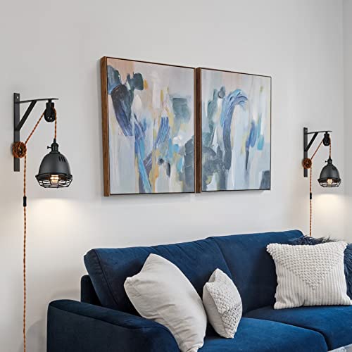 Plug in Wall Sconces Set of 2
