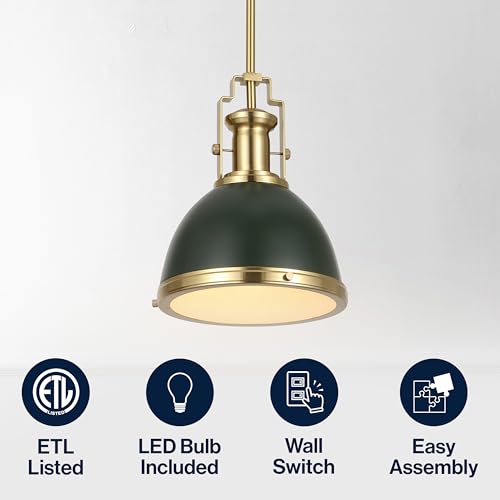 Homer Industrial Dome Pendant 10"