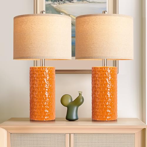 23" Modern Ceramic Table Lamp Set of 2 (2 Count)