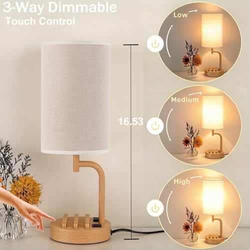 Touch Control USB Table Lamp with USB C